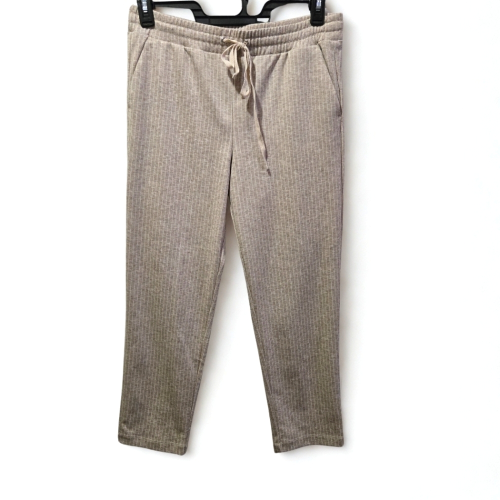 Loft‎ Pants Pinstripe Casual Minimalist Comfort Core Loungewear Size M